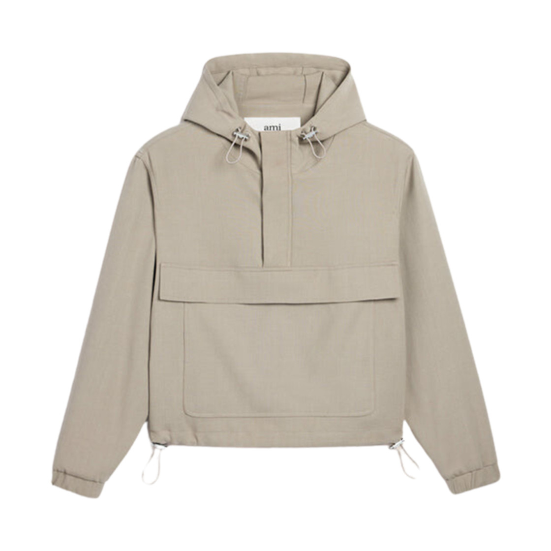 UJK111-VI0007-2811 AMI Hooded Windbreaker Light Taupe