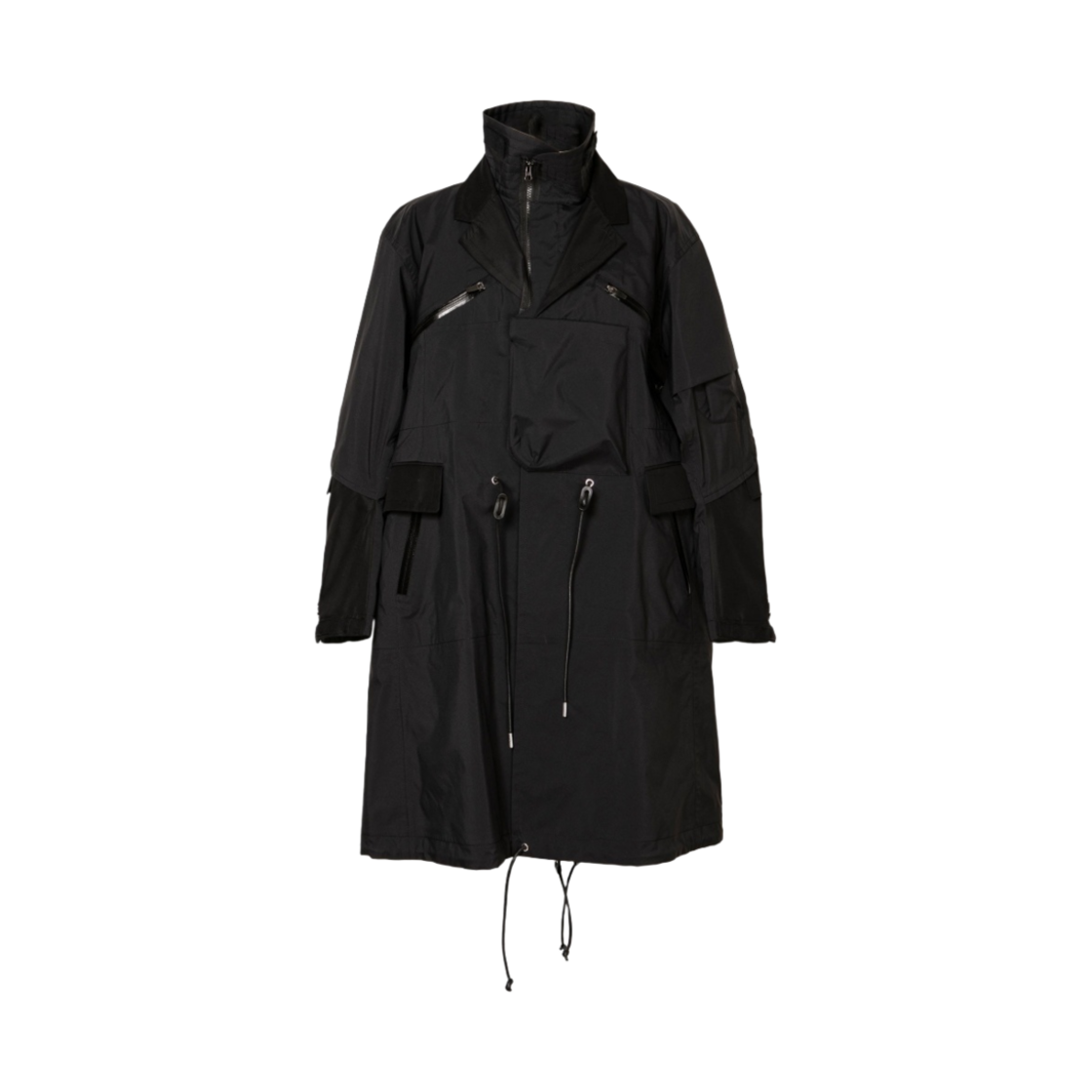 22-02760M-001 Sacai x Acronym Trench Coat Black