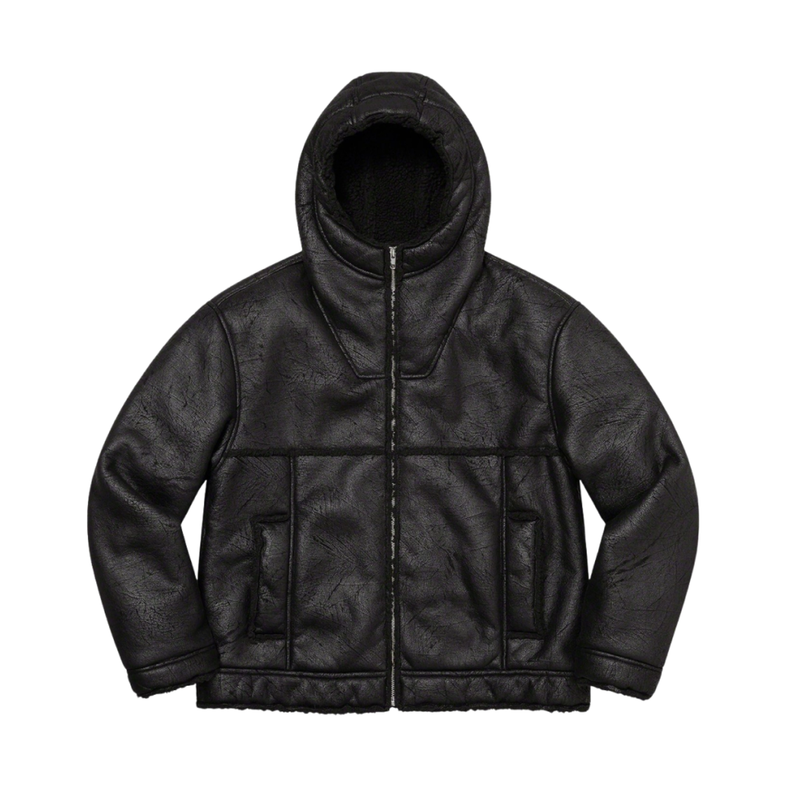 슈프림 포우 셔링 후드 자켓 블랙 - 23SS(Supreme Faux Shearling Hooded Jacket Black - 23SS) - 1