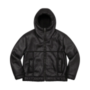 Supreme Faux Shearling Hooded Jacket Black - 23SS