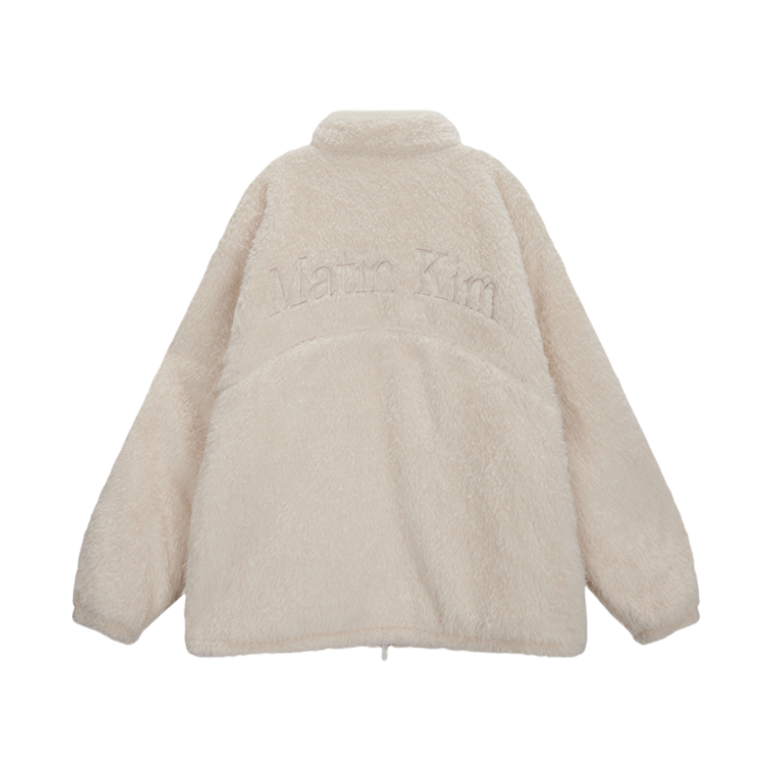 (W) 마뗑킴 백 로고 플리스 점퍼 아이보리((W) Matin Kim Back Logo Fleece Jumper Ivory) - 2