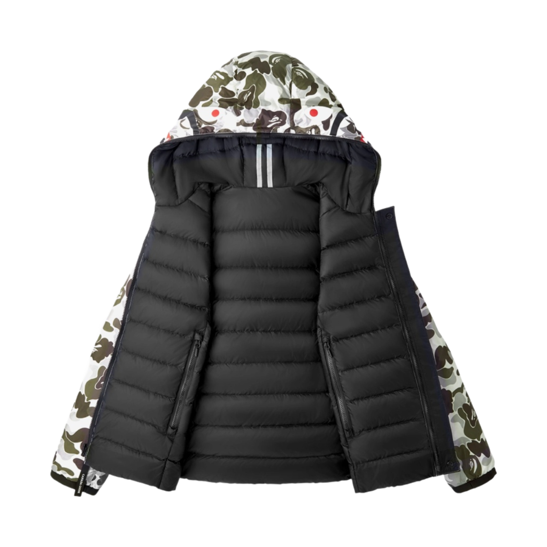캐나다 구스 x 컨셉트 x 베이프 리버시블 크로프턴 샤크 후디 블랙 자이언트 ABC 스노우 카모(Canada Goose x Concepts x BAPE Reversible Crofton Shark Hoody Black Giant ABC Snow Camo) - 2