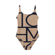 (W) Toteme Monogram Swimsuit Beige