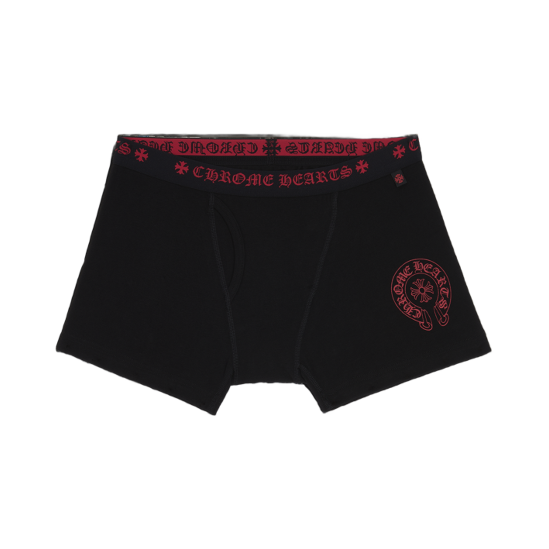 크롬하츠 박서 브리프 쇼츠 블랙 레드(Chrome Hearts Boxer Brief Shorts Black Red)