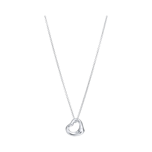Tiffany & Co. Elsa Peretti Open Heart Pendant 11mm Silver