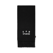 IAB Studio Knit Muffler Black White