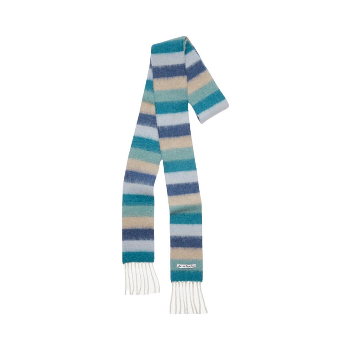 아크네 스튜디오 스키니 울 알파카 프린지 머플러 블루 그레이(Acne Studios Skinny Wool-Alpaca Fringe Muffler Blue Grey) - 1