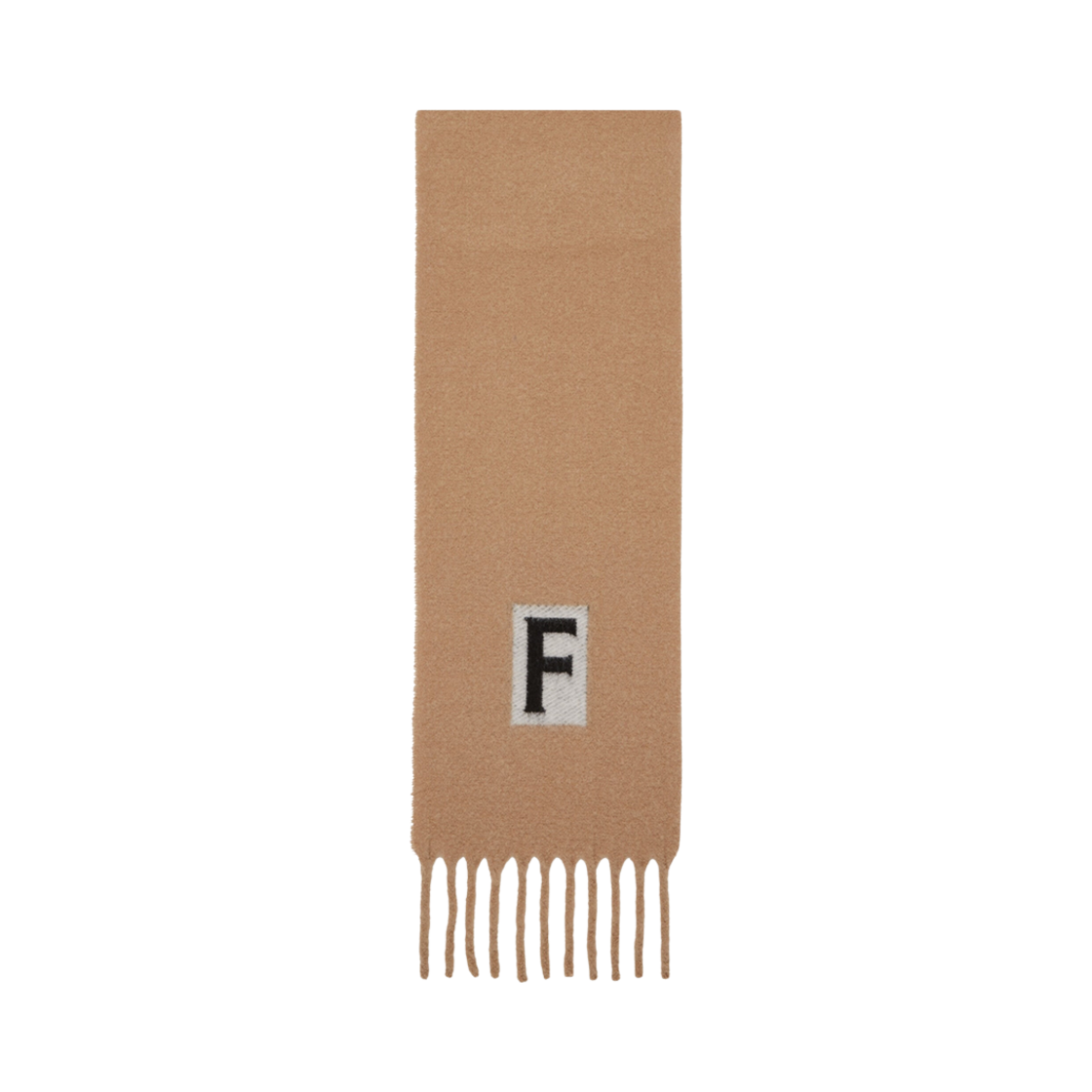 520108-770181 Ferragamo Jacquard Detailing Scarf Beige Black
