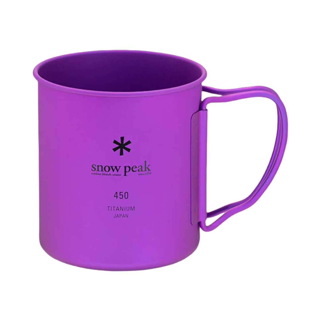 스노우 피크 티탄 싱글 450 아노다이즈드 컵 퍼플(Snow Peak Ti-Single 450 Anodized Cup Purple)