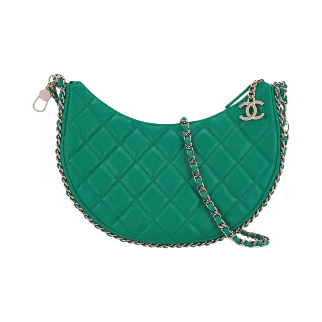 샤넬 스몰 호보 백 램스킨 & 샤이니 라이트 골드 메탈 그린(Chanel Small Hobo Bag Lambskin & Shiny Light Gold Green) - 1