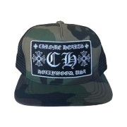 Chrome Hearts CH Hollywood Trucker Hat Camo Black