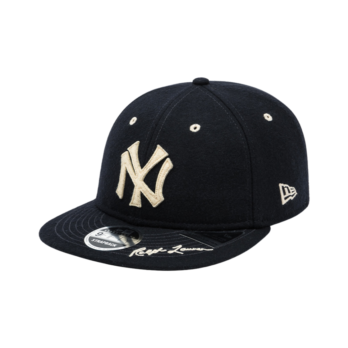 뉴에라 MLB x 랄프 로렌 뉴욕 양키스 레트로 크라운 9피프티 스트랩백 네이비(New Era MLB x Ralph Lauren New York Yankees Retro Crown 9Fifty Strapback Navy)