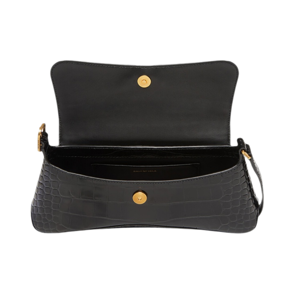발렌시아가 크로커다일 엠보스 XX 스몰 플랩백 블랙(Balenciaga Crocodile Embossed XX Small Flap Bag Black) - 5