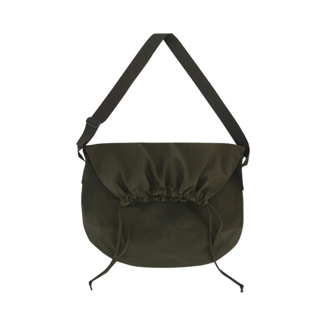 유니클로 U 드로우스트링 숄더백 올리브(Uniqlo U Drawstring Shoulder Bag Olive)
