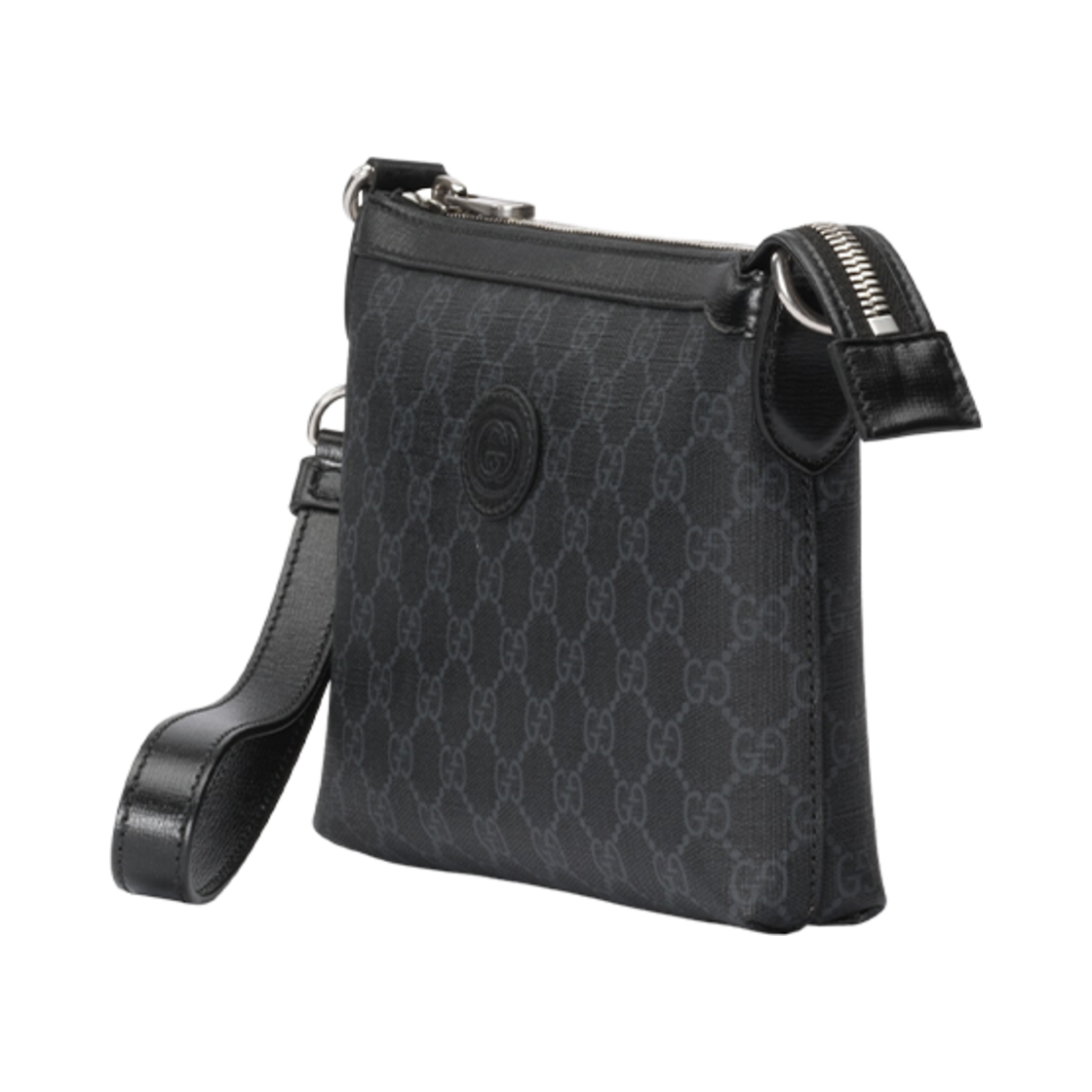 구찌 메신저 백 스퀘어 인터로킹 G 블랙 슈프림(Gucci Messenger Bag with Interlocking G Black Supreme) - 2