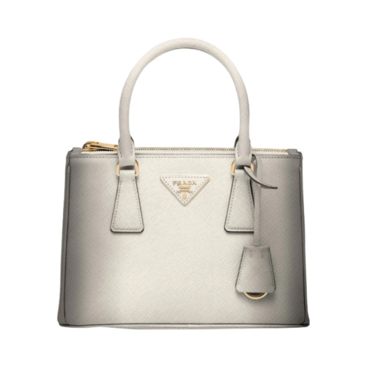 Prada Small Prada Galleria Ombre Saffiano Leather Bag Gradient White
