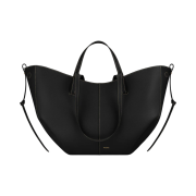 Polene Cyme Black with Ecru Stitching