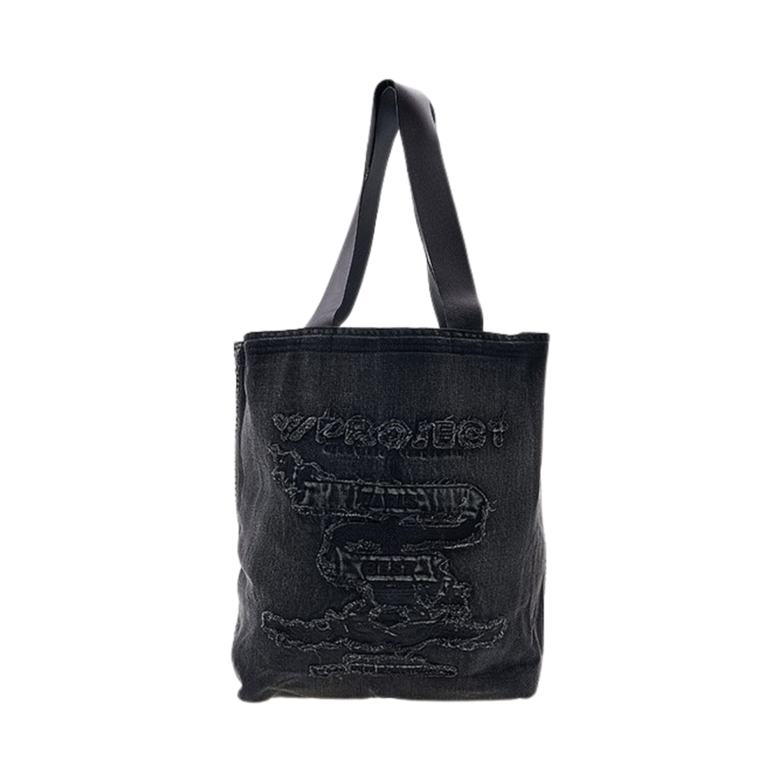 TOTEBAG5-S24 Y/Project Logo Embroidered Tote Bag Black - 23SS