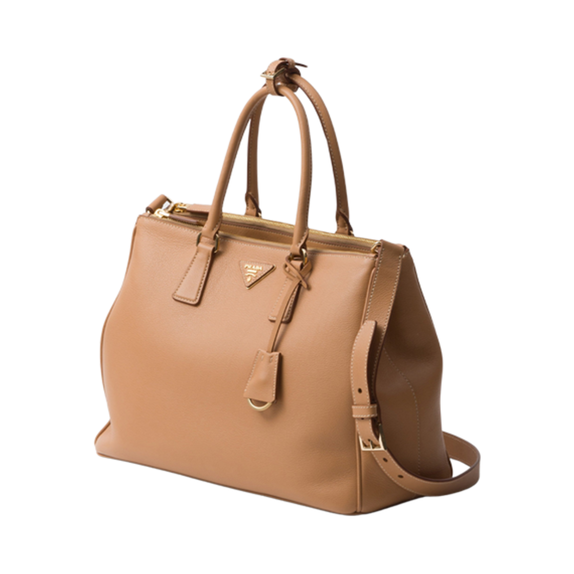 프라다 라지 프라다 갤러리아 레더 백 내츄럴(Prada Large Prada Galleria Leather Bag Natural) - 3