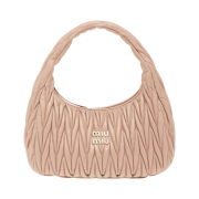 Miu Miu Wander Matelasse Nappa Leather Hobo Bag Cameo