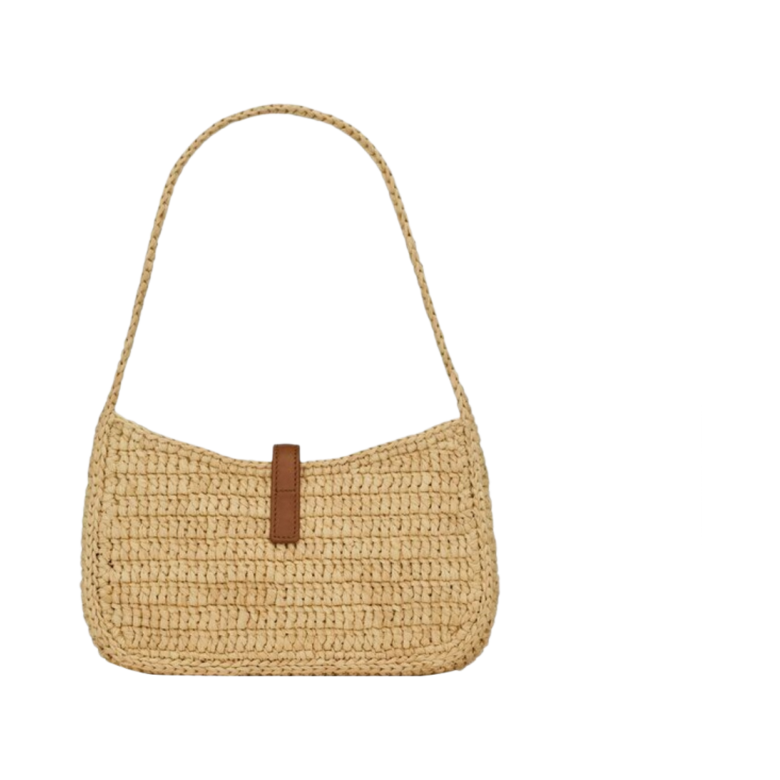 생로랑 라피아 르 5 아 7 미니 호보백 내츄럴 브릭(Saint Laurent Le 5 A 7 Mini Hobo Bag in Raffia Natural Brick) - 3
