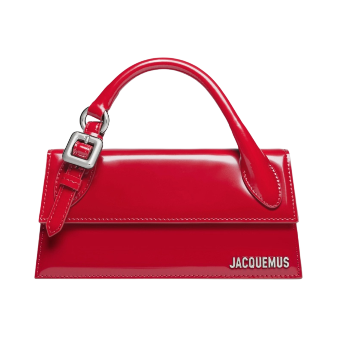 자크뮈스 르 치키토 롱 부클 시그니쳐 버클드 핸드백 레드(Jacquemus Le Chiquito Long Boucle Signature Buckled Handbag Red) - 1