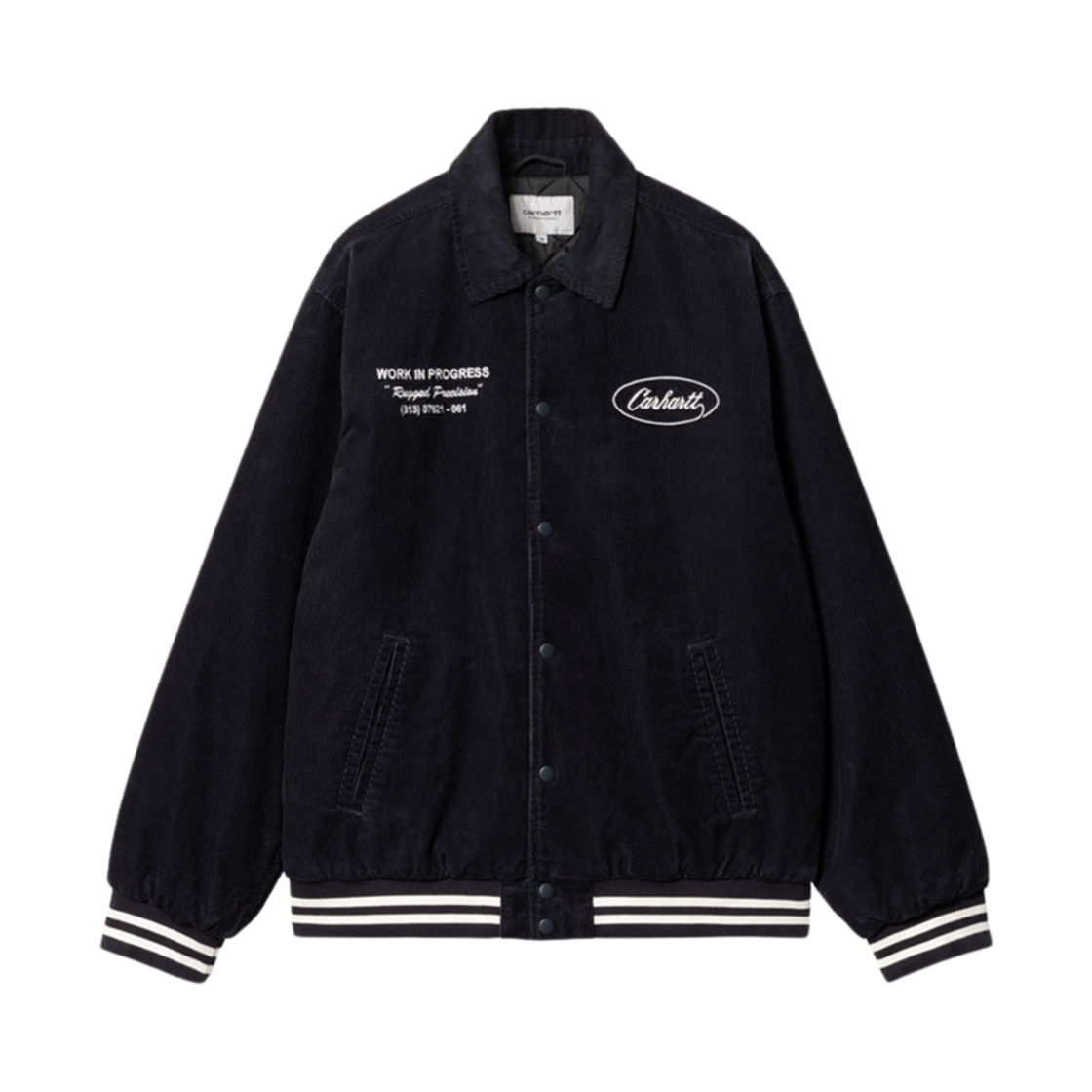 칼하트 WIP 러그드 레터맨 자켓 다크 네이비(Carhartt WIP Rugged Letterman Jacket Dark Navy) - 1