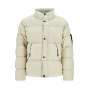 Stone Island 40123 Garment Dyed Crinkle Reps R-NY Down Jacket Stucco - 24FW