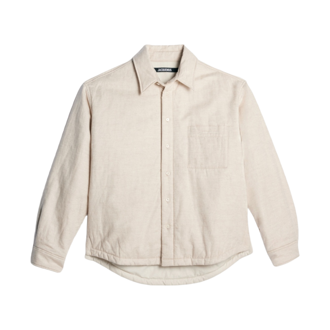 216SH104-1033-130 Jacquemus La Chemise Boulanger Puffed Overshirt Light Beige
