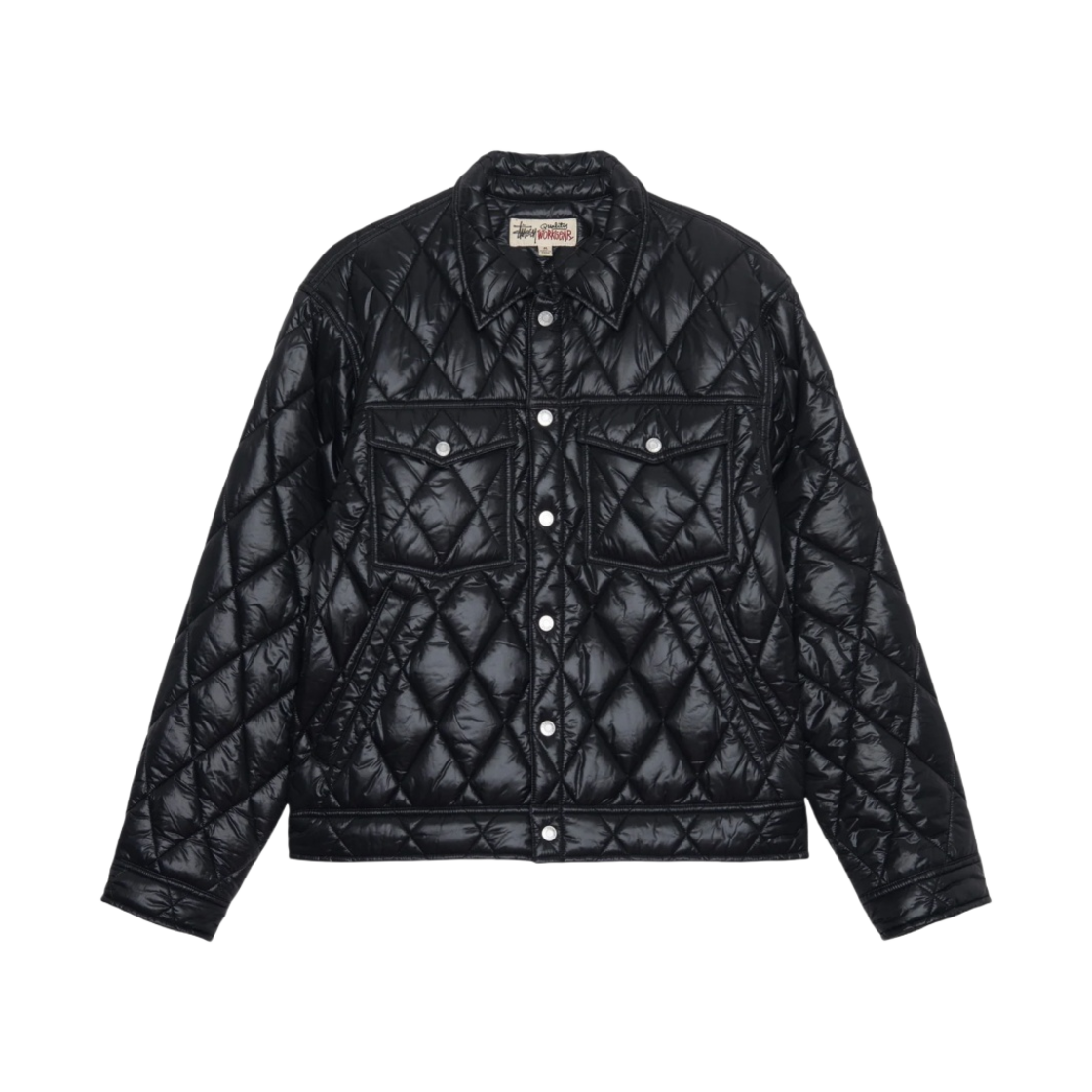 스투시 퀼티드 나일론 랜치 자켓 블랙