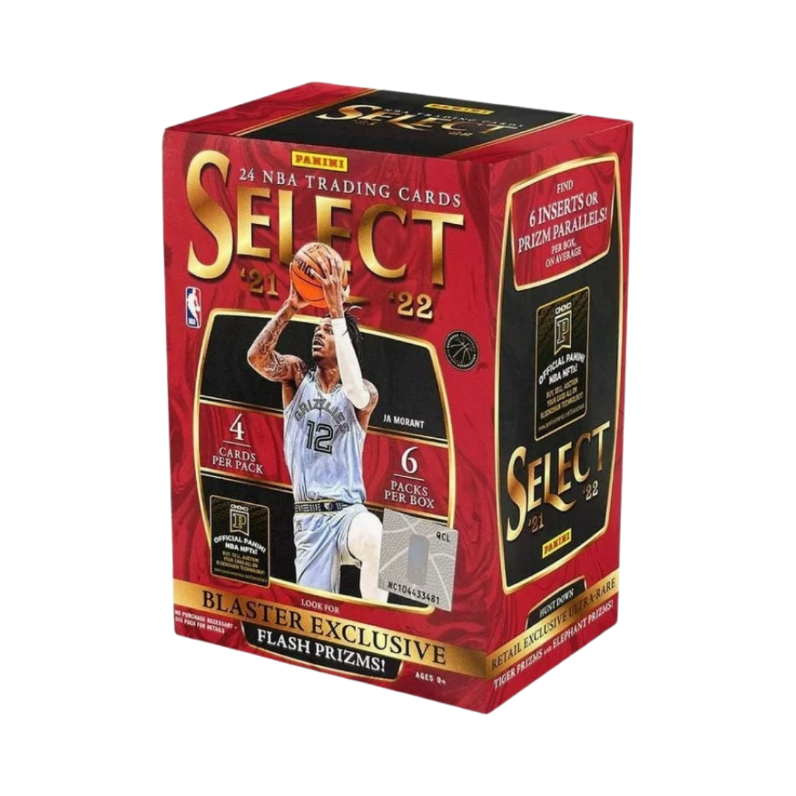 파니니 셀렉트 플래쉬 프리즘 2021/22 NBA 베스킷볼 카드 블래스터 박스 (6팩)(Panini Select Flash Prizm 2021/22 NBA Basketball Card Blaster Box (Pack of 6))