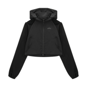 Art Of Field Off The Shoulder Hooded Jacket Black