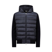 Moncler Padded Wool Hoodie Royal Blue - 24FW