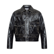 Diesel L-Muddy Leather Jacket Black