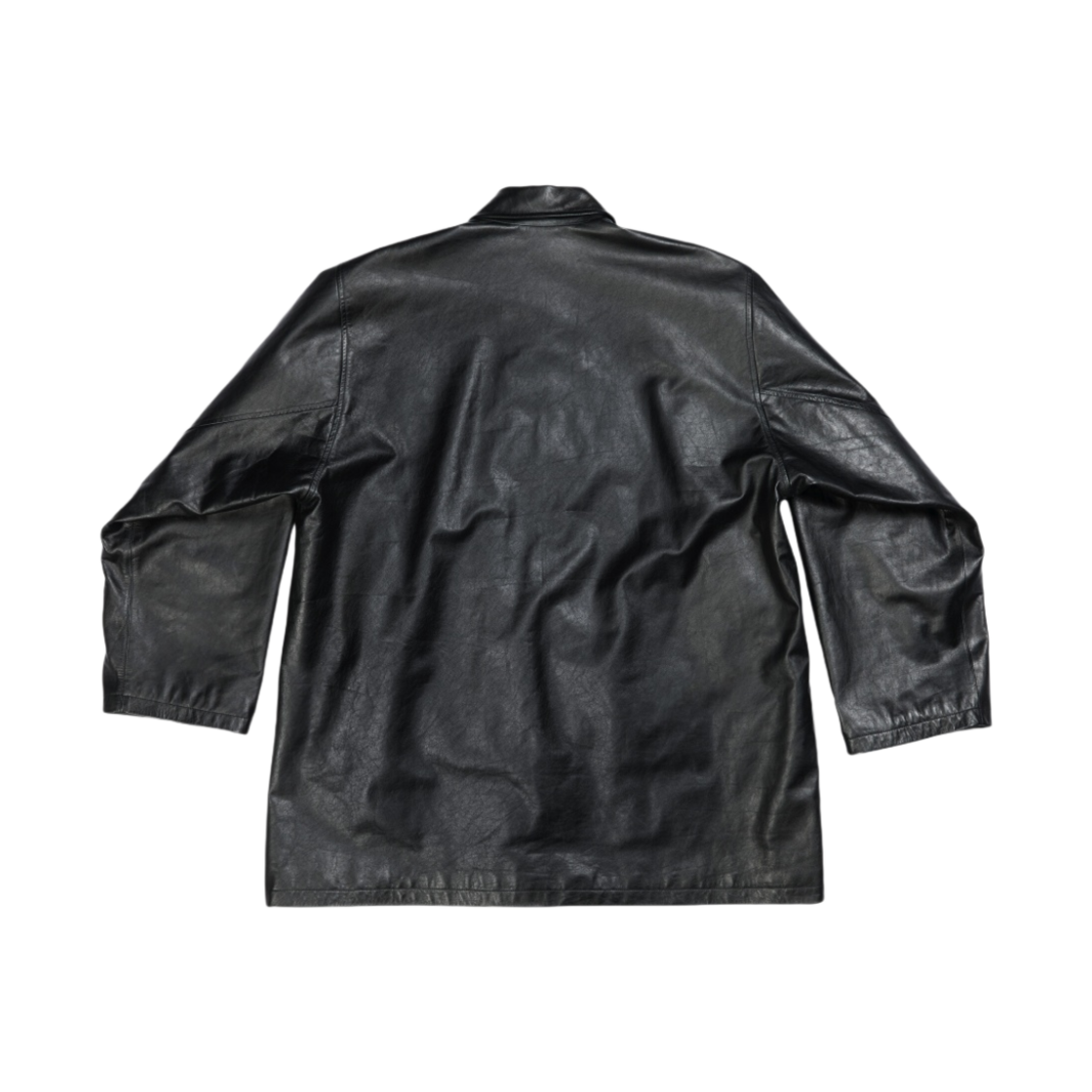 발렌시아가 스무스 소푸트 불스킨 라지 핏 파카 블랙(Balenciaga Large Fit Parka in Smooth Soft Bullskin Black) - 2