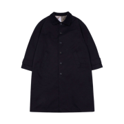The Museum Visitor Corduroy Collar Mac Coat Black