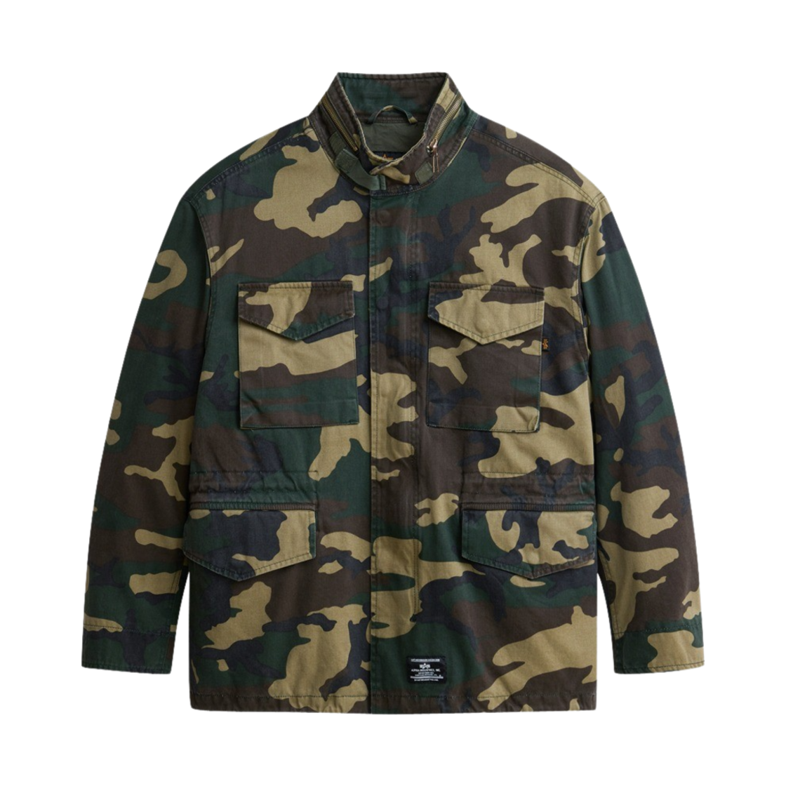알파 인더스트리 M-65 모드 필드 코트 젠 II 우드랜드 카모