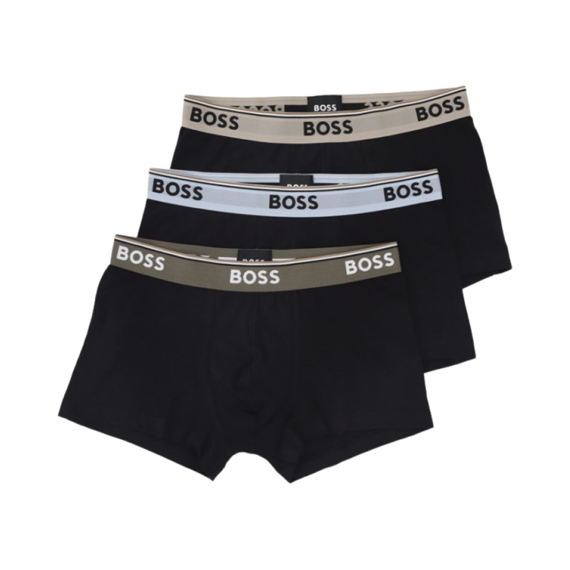휴고 보스 스트레치 코튼 박서 브리프 블랙 (3개입)(Hugo Boss Stretch Cotton Boxer Briefs Black (3 Pack)) - 1