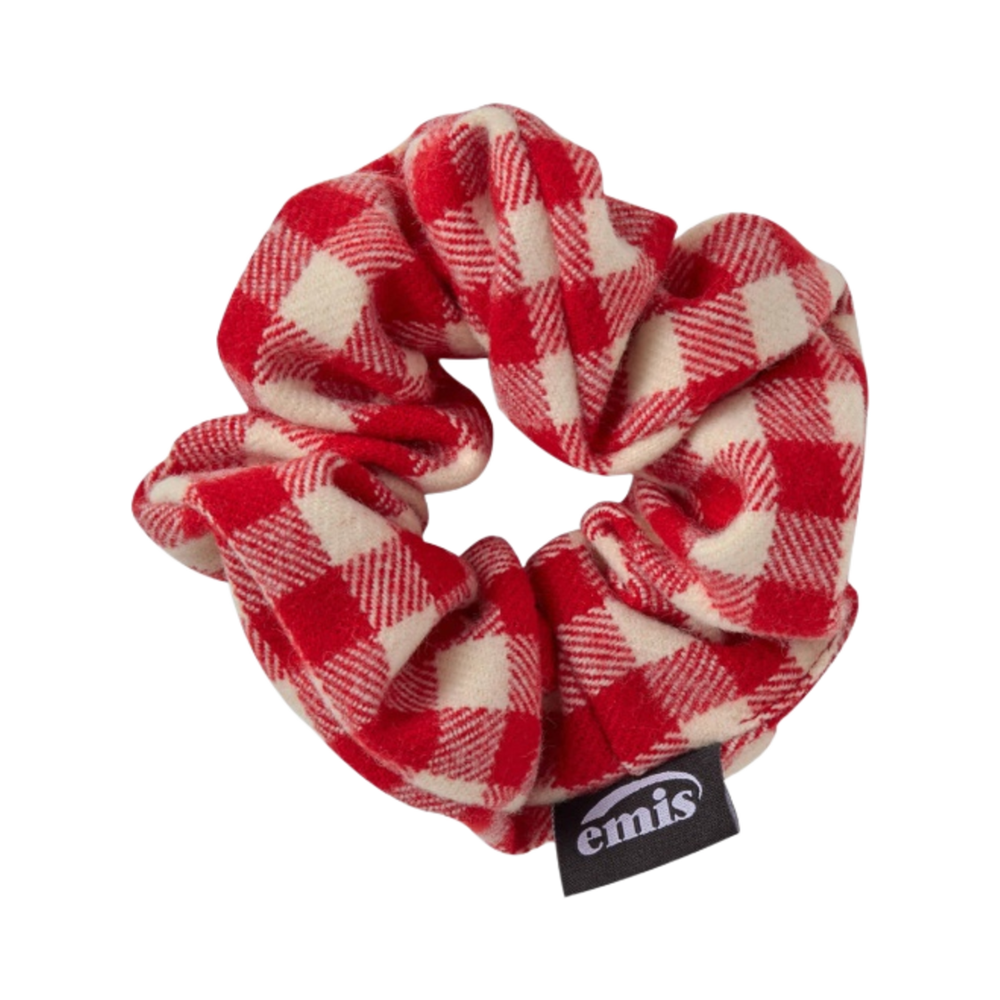 - (W) Emis Check Scrunchie Red
