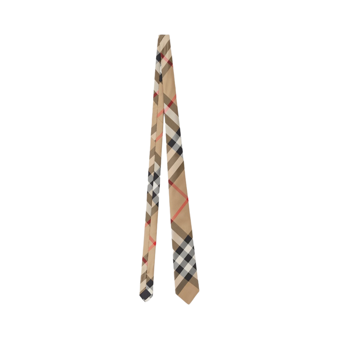 8013818 Burberry Classic Cut Check Silk Tie Archive Beige