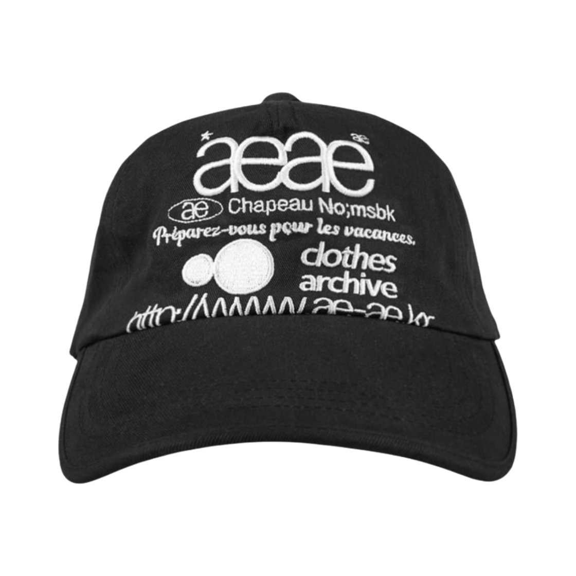 에이에이 웹 로고 5 패널 캡 블랙