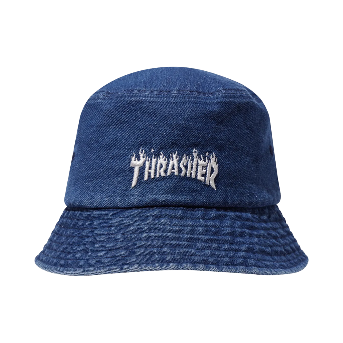 트레셔 플레임 데님 버킷햇 네이비(THRASHER Flame Denim Bucket Hat Navy)