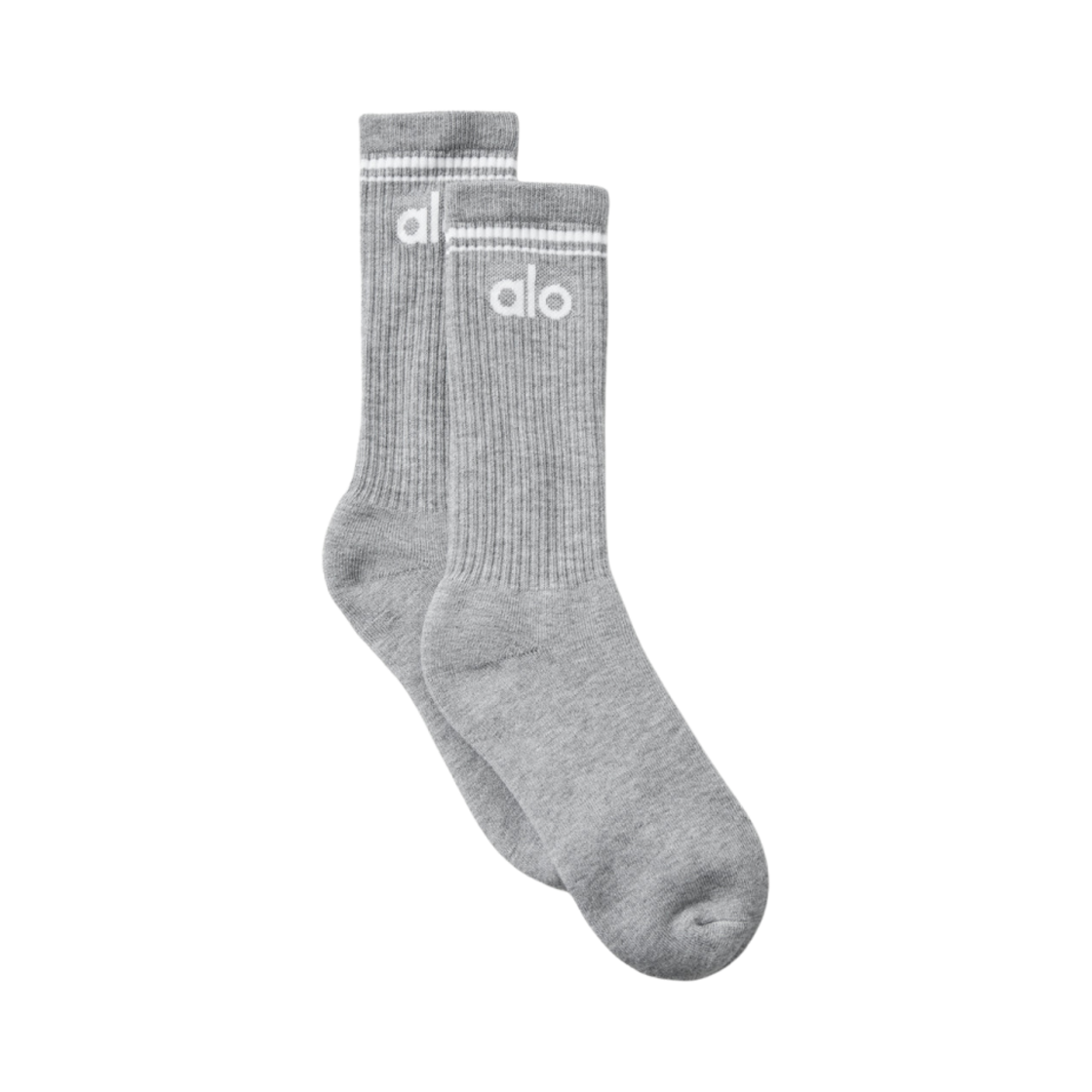 알로 요가 스로우백 삭스 애슬레틱 헤더 그레이 화이트(Alo Yoga Throwback Socks Athletic Heather Grey White)