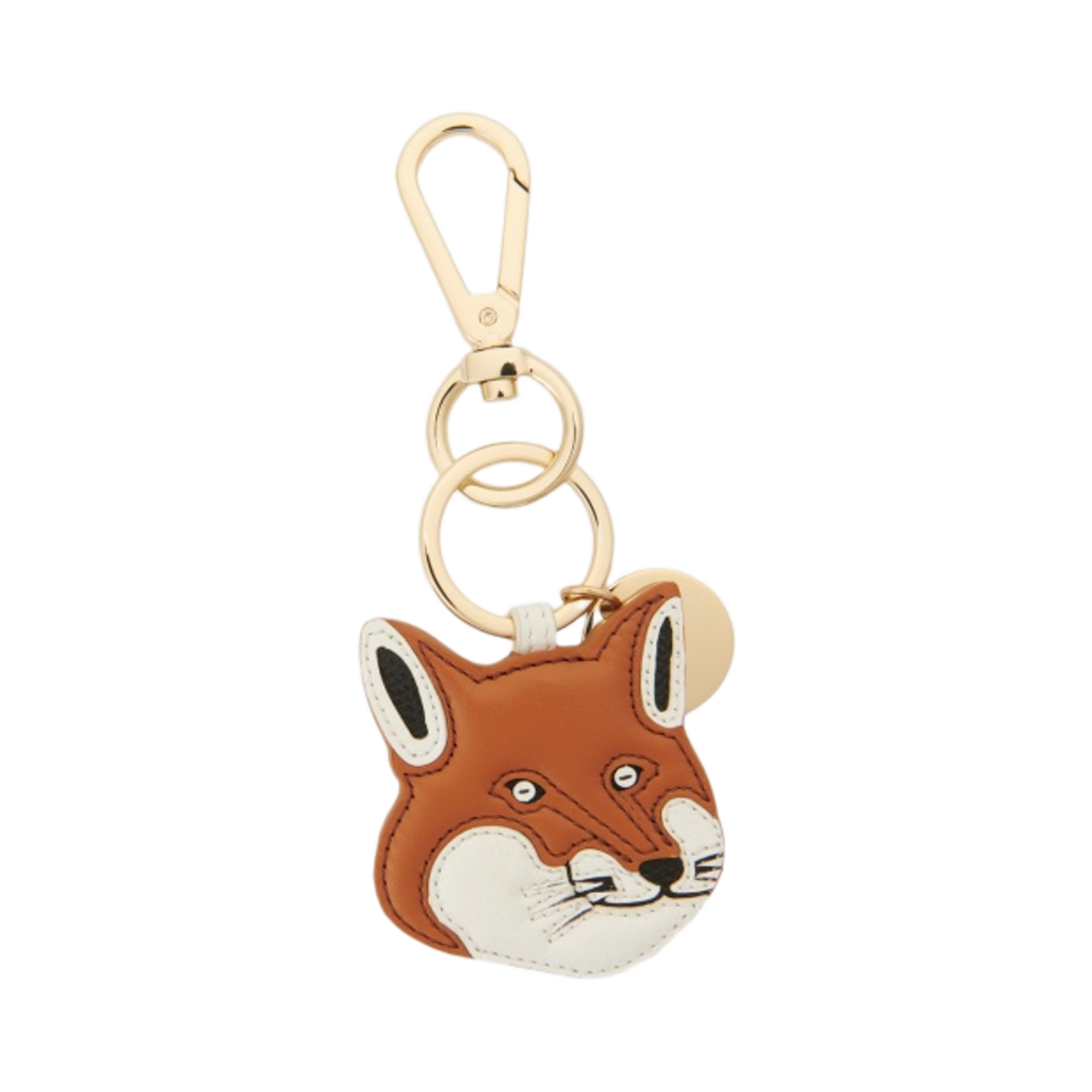 메종 키츠네 폭스 헤드 레더 키링 카멜(Maison Kitsune Fox Head Leather Keyring Camel) - 1