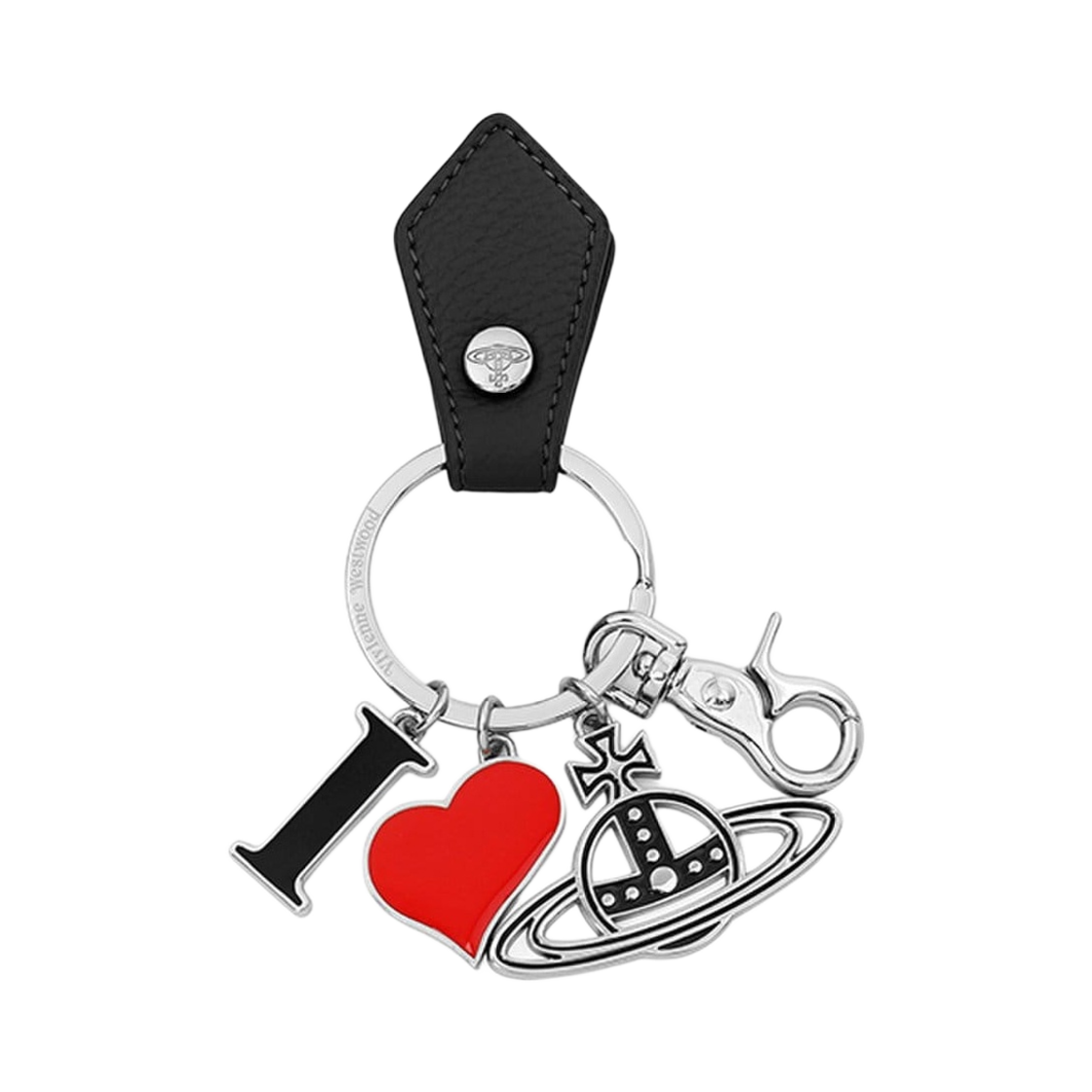 비비안 웨스트우드 아이 러브 오브 키체인 블랙