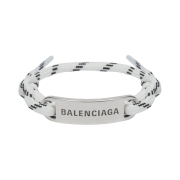 (W) Balenciaga Plate Bracelet White