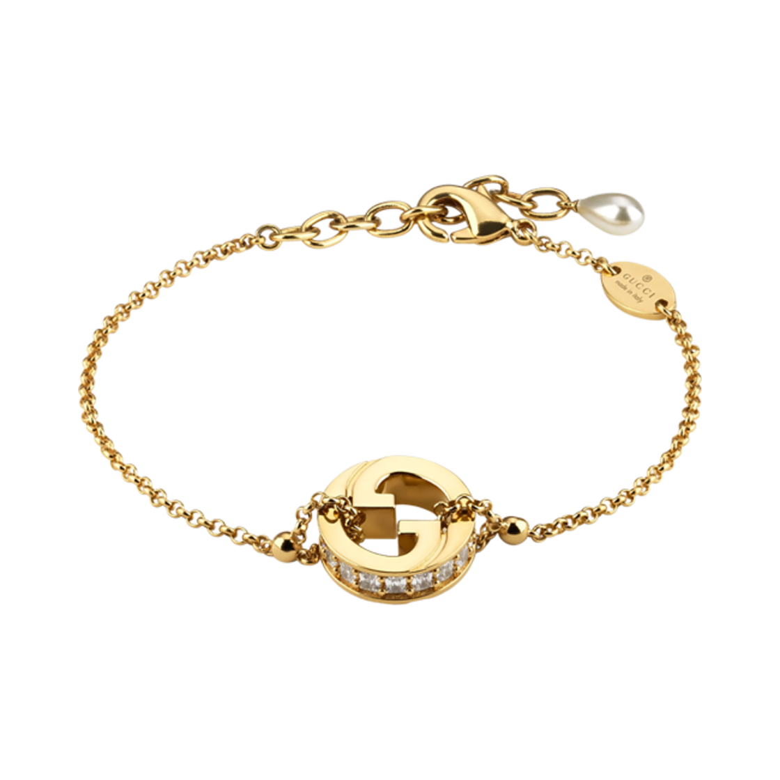 837340-J9740-8519 (W) Gucci Blondie Charm Bracelet Light Gold
