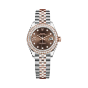 Rolex Lady-Datejust 28mm 279381RBR Chocolate Roman Diamond-Set Jubilee