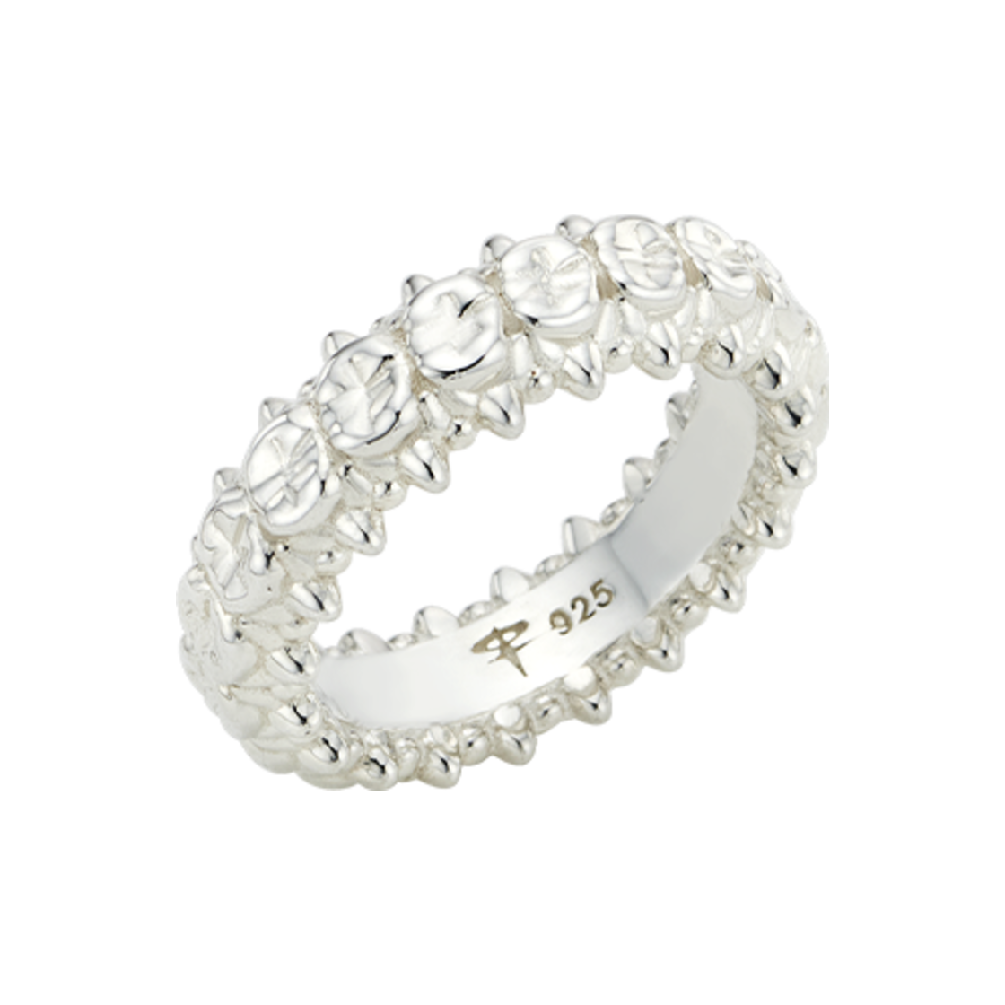 TEETH-N086 Teeth Petal Ring Silver - 대표 이미지 #1