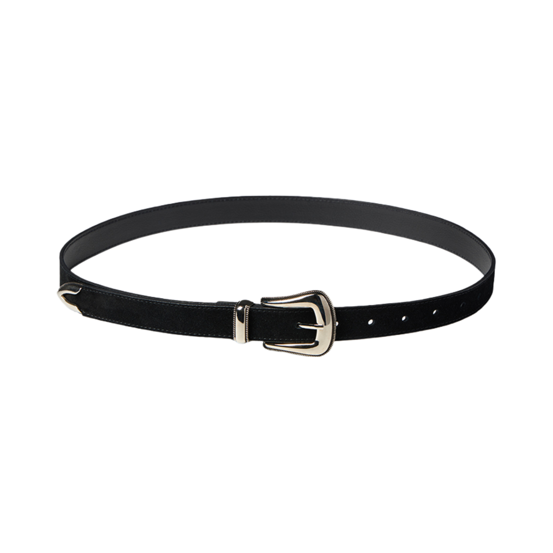 그린버터 카우 레더 웨스턴 벨트 블랙(Greenbutter Cow Leather Western Belt Black)